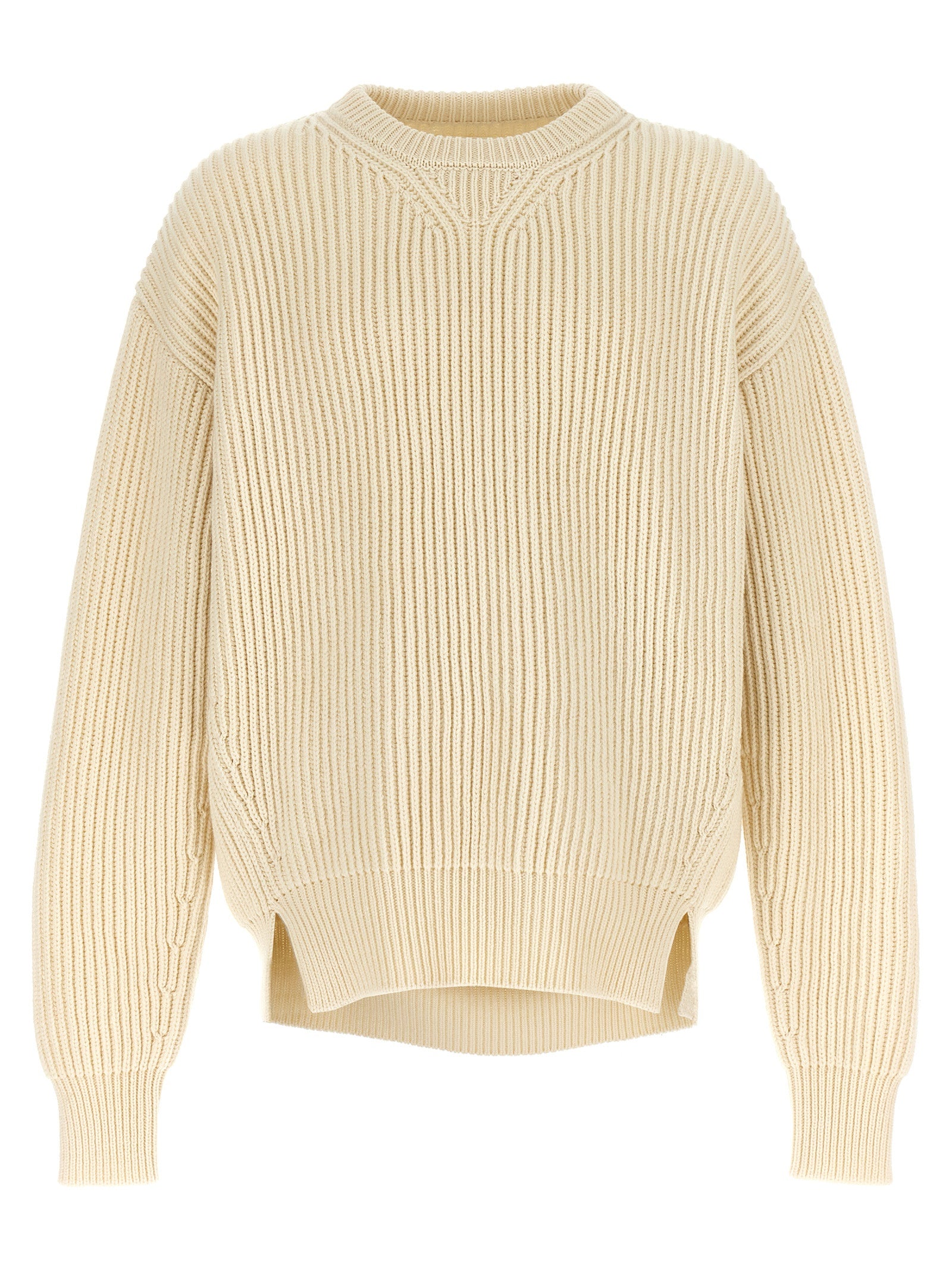 Jil Sander 100% wool sweater in white
