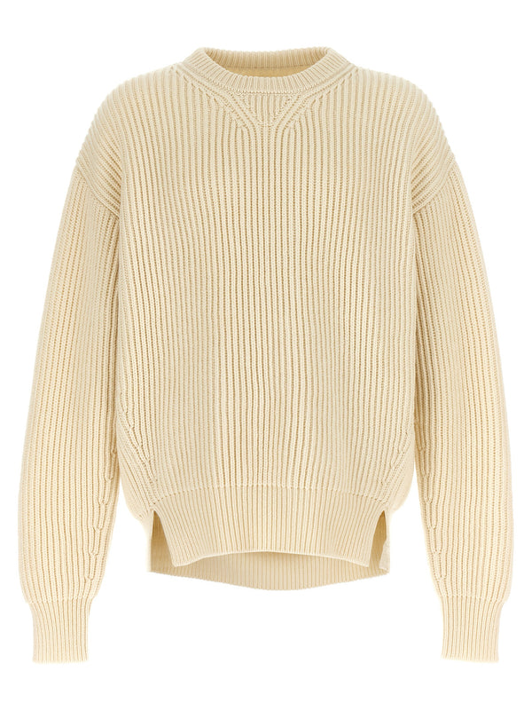 Jil Sander 100% wool sweater in white