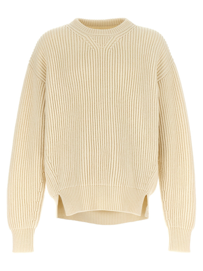 Jil Sander 100% wool sweater in white