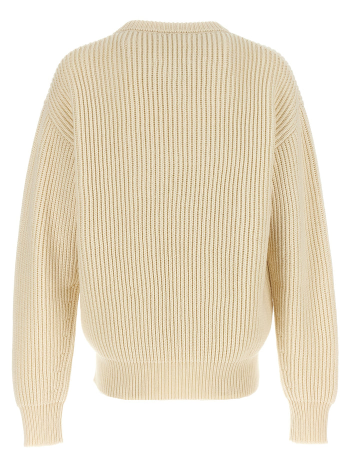 Jil Sander 100% wool sweater in white — view 2