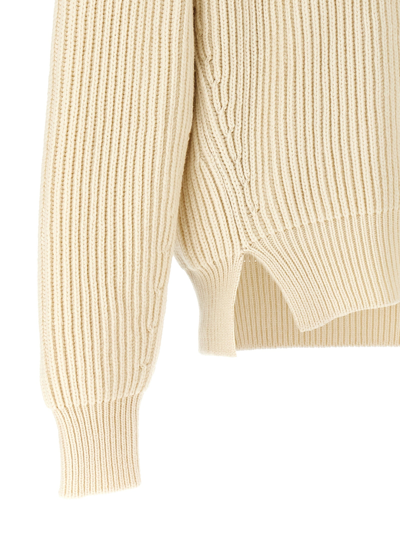 Jil Sander 100% wool sweater in white — view 4