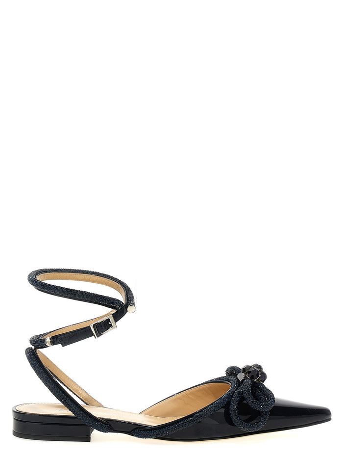 Mach & Mach 100% Calfskin Leather flat in blue