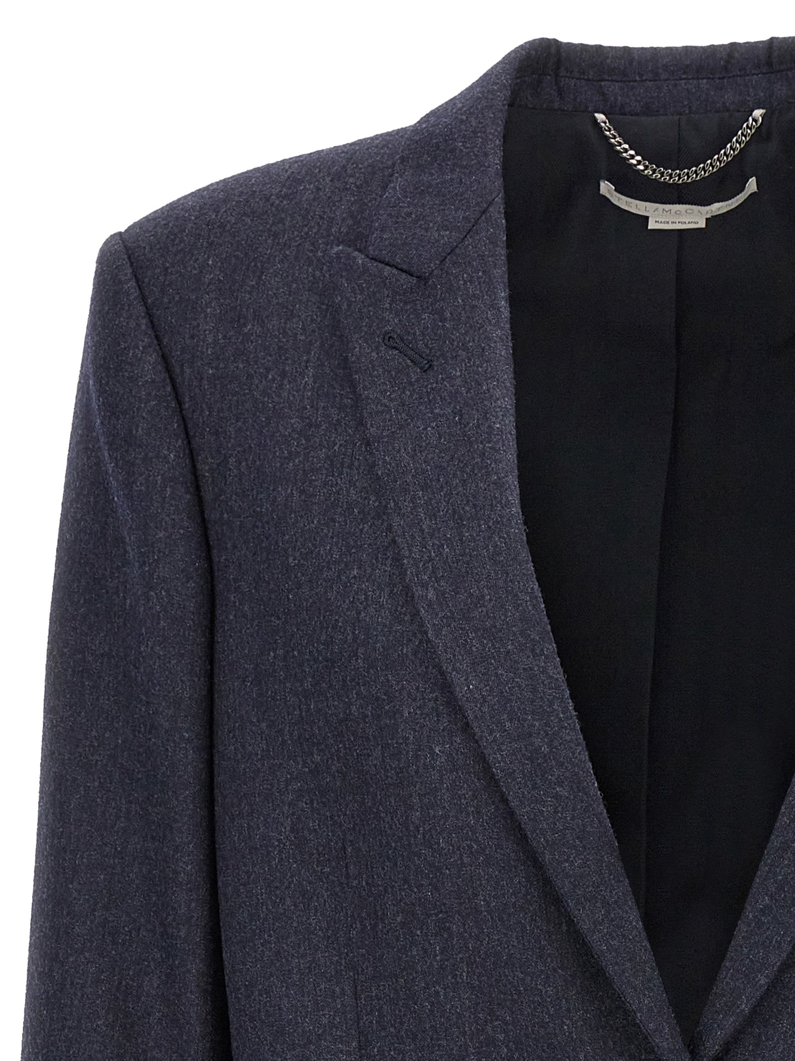 Stella McCartney 52% viscose blazer in blue — view 3