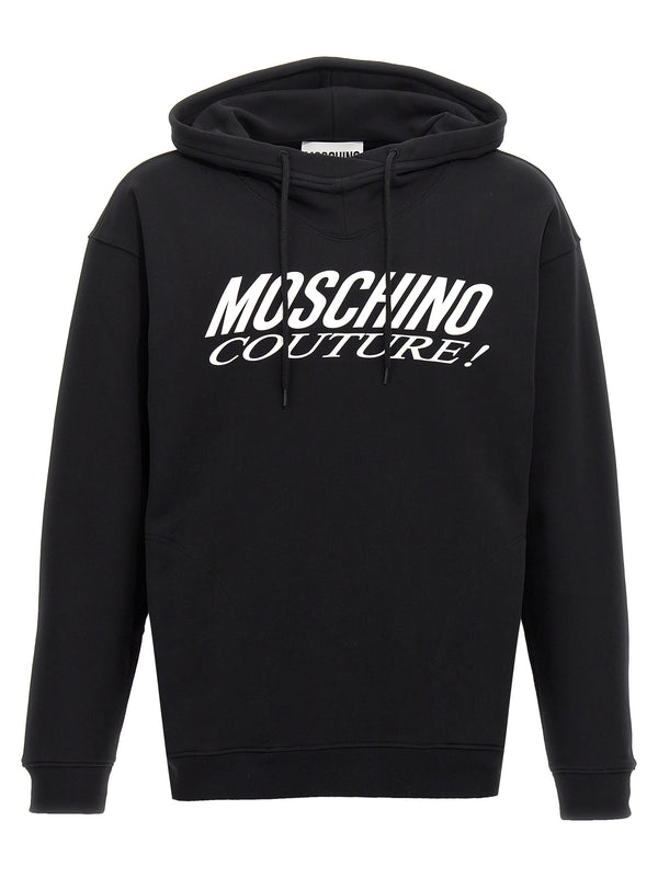 Moschino 100% cotton hoodie in black