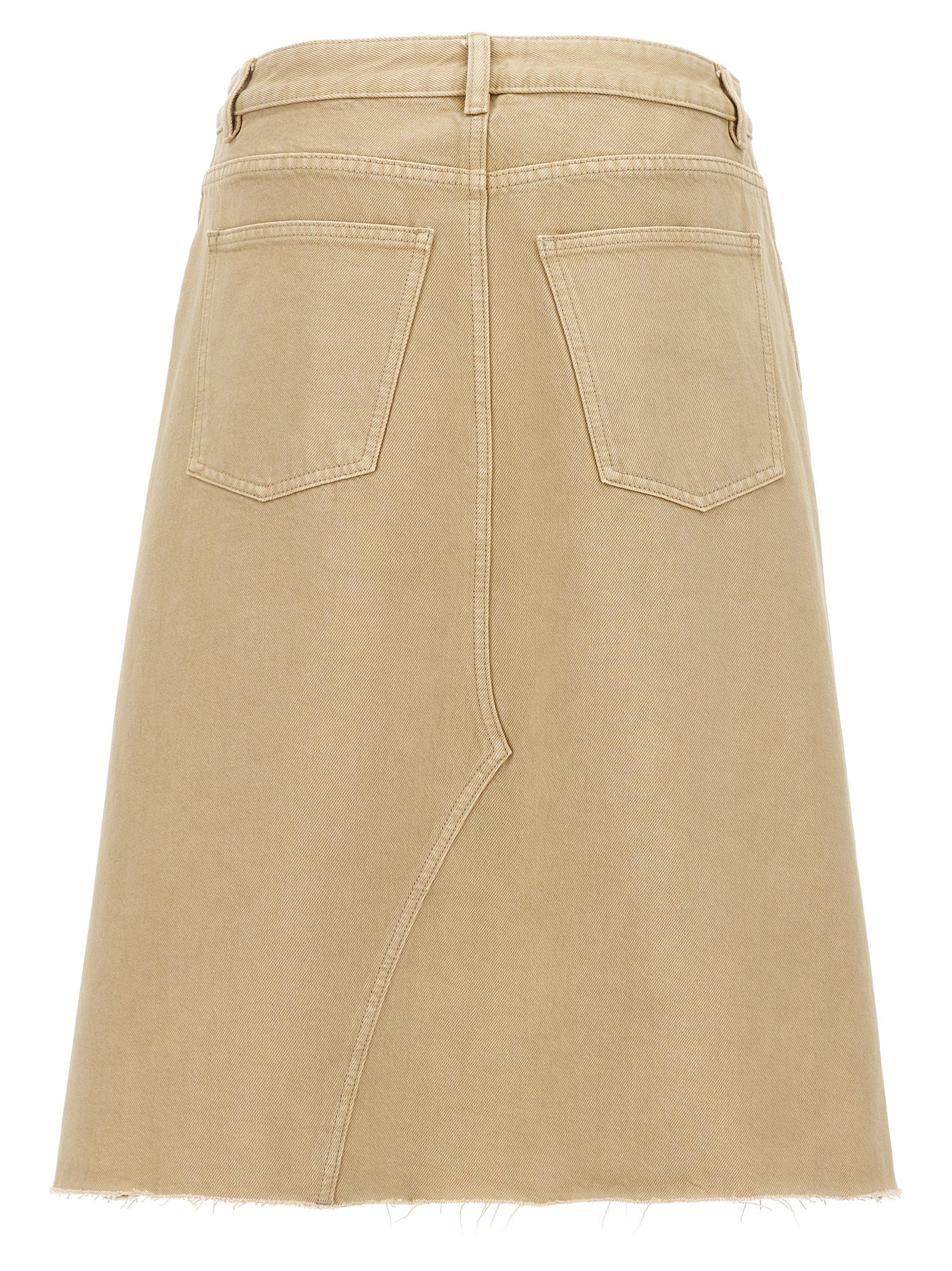 Tory Burch 100% cotton skirt in beige — view 2
