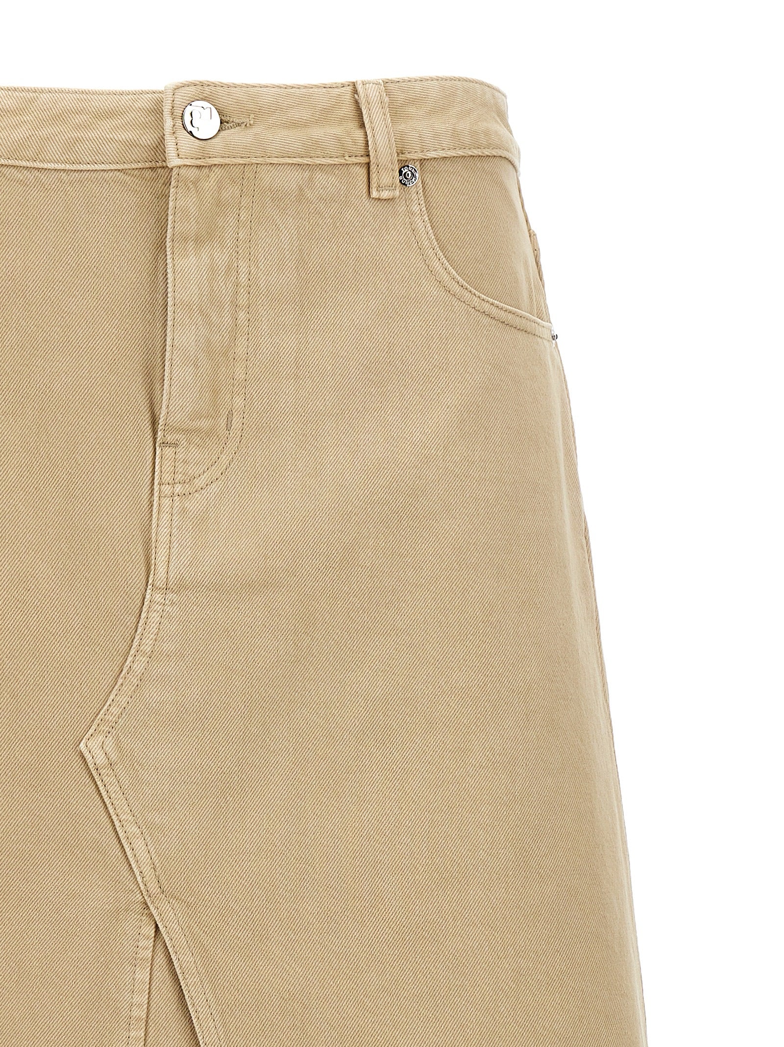 Tory Burch 100% cotton skirt in beige — view 3