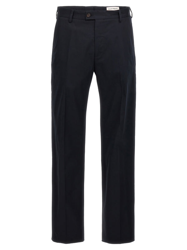 Alexander McQueen 100% cotton chinos in black