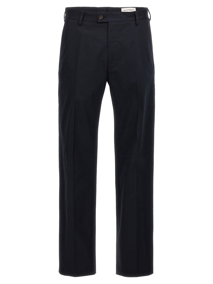 Alexander McQueen 100% cotton chinos in black