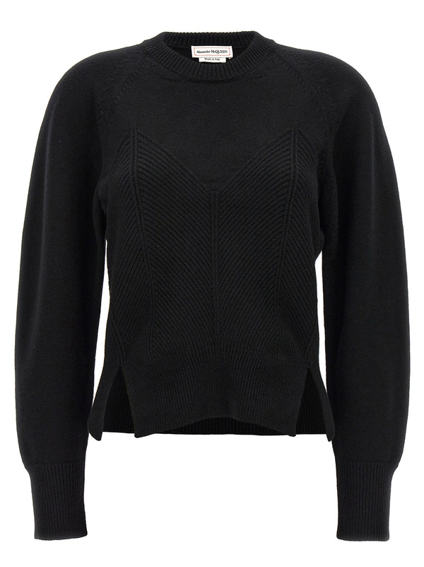 Alexander McQueen 90% wool sweater in black