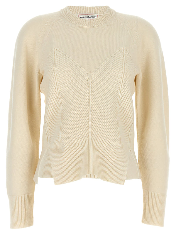 Alexander McQueen 90% wool sweater in white