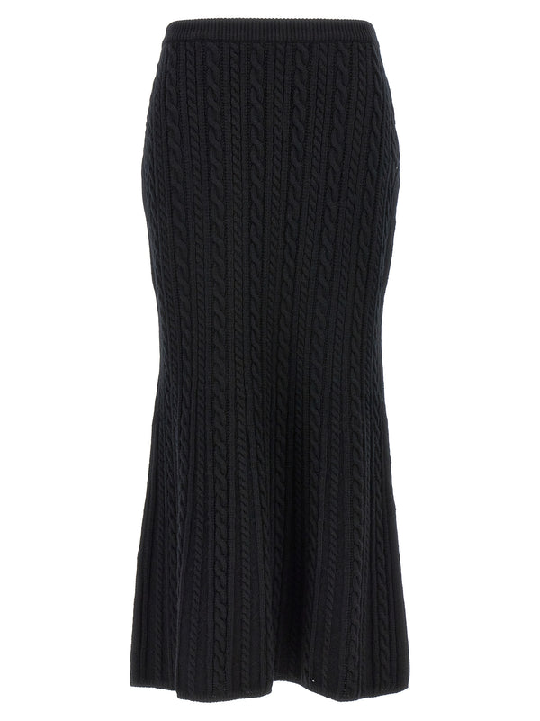 Alessandra Rich 100% Wool skirt in black