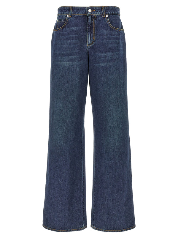 Alexander McQueen 100% cotton jeans in blue