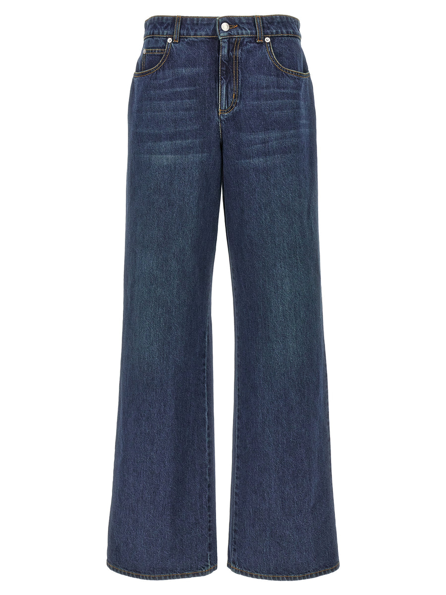 Alexander McQueen 100% cotton jeans in blue
