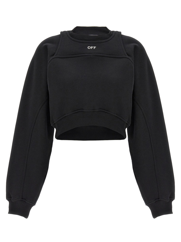 Off-White 100% cotton sweatshirt in black