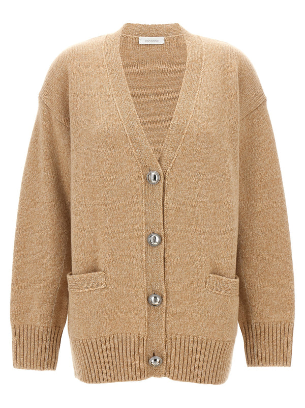 Paco Rabanne 90% wool cardigan in beige