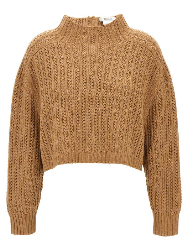 Max Mara 70% Wool cardigan in beige