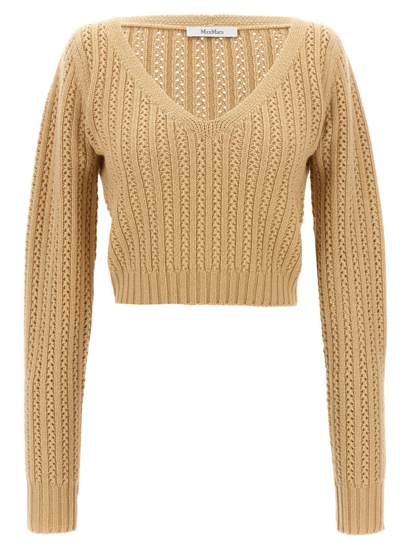 Max Mara 70% wool sweater in beige