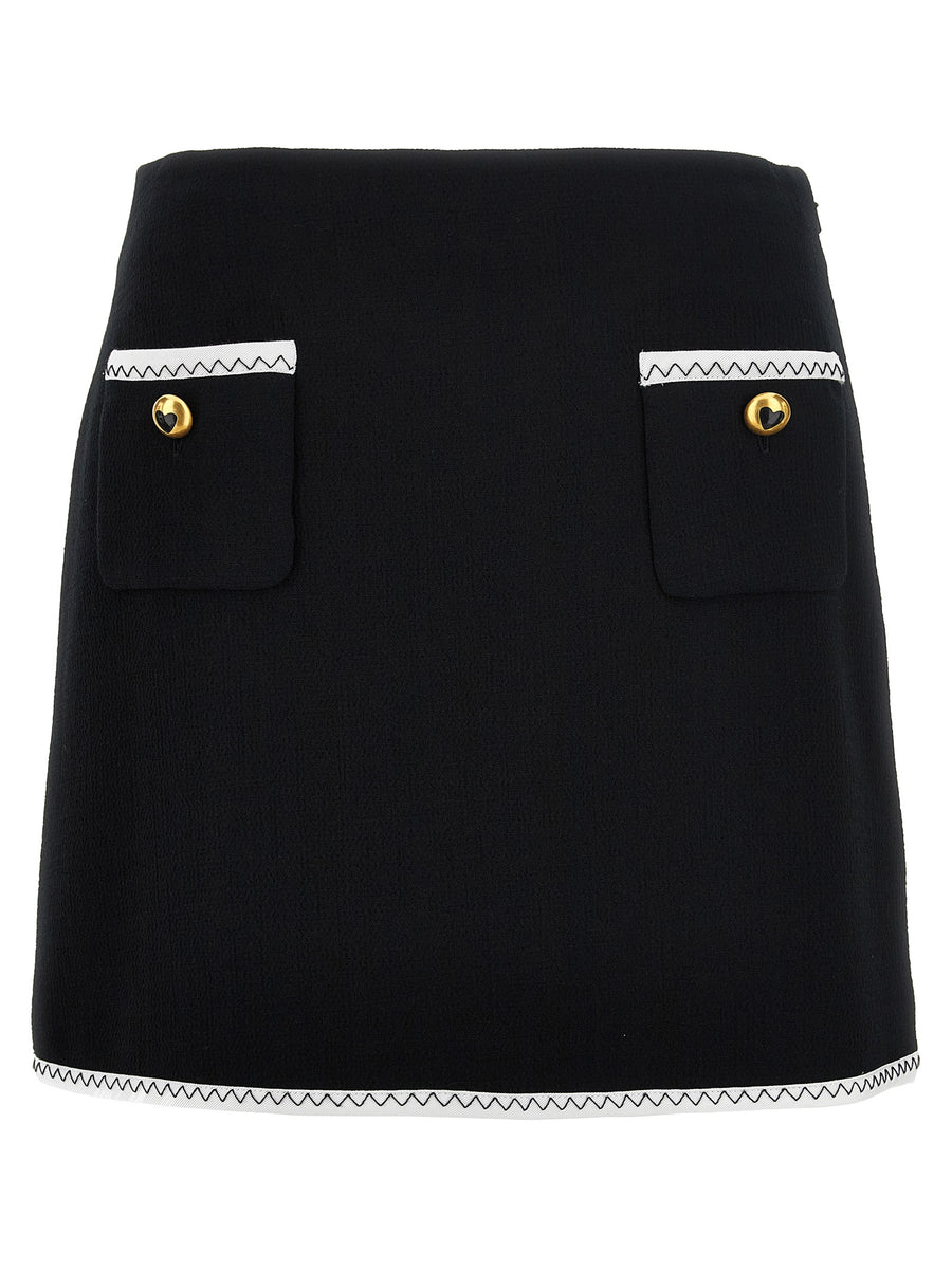 Moschino 58% Viscose skirt in black