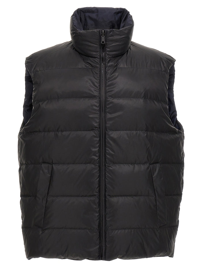 Valentino Garavani 100% polyamide vest in navy — view 2