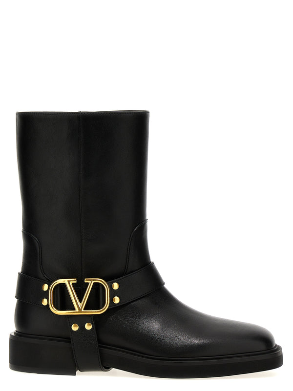 Valentino Garavani 100% Calfskin Leather boot in black