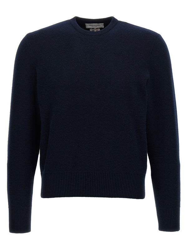 Thom Browne 100% Virgin Wool sweater in navy