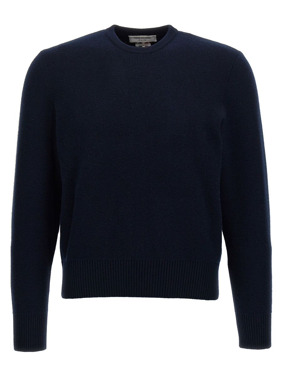 Thom Browne 100% Virgin Wool sweater in navy
