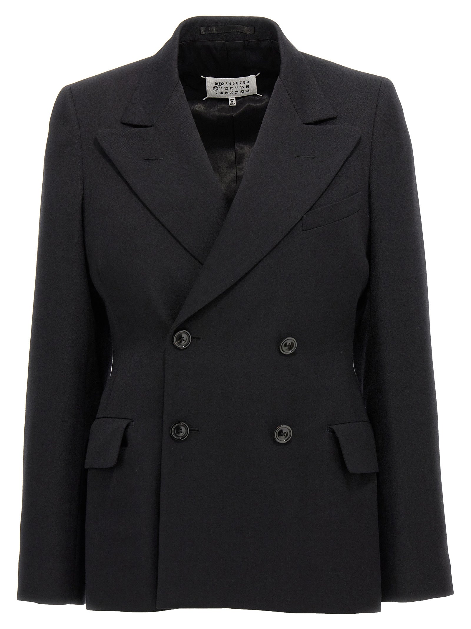 Maison Margiela 100% wool blazer in black