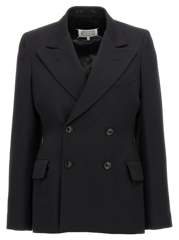 Maison Margiela 100% wool blazer in black