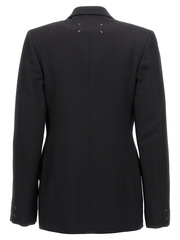 Maison Margiela 100% wool blazer in black — view 2