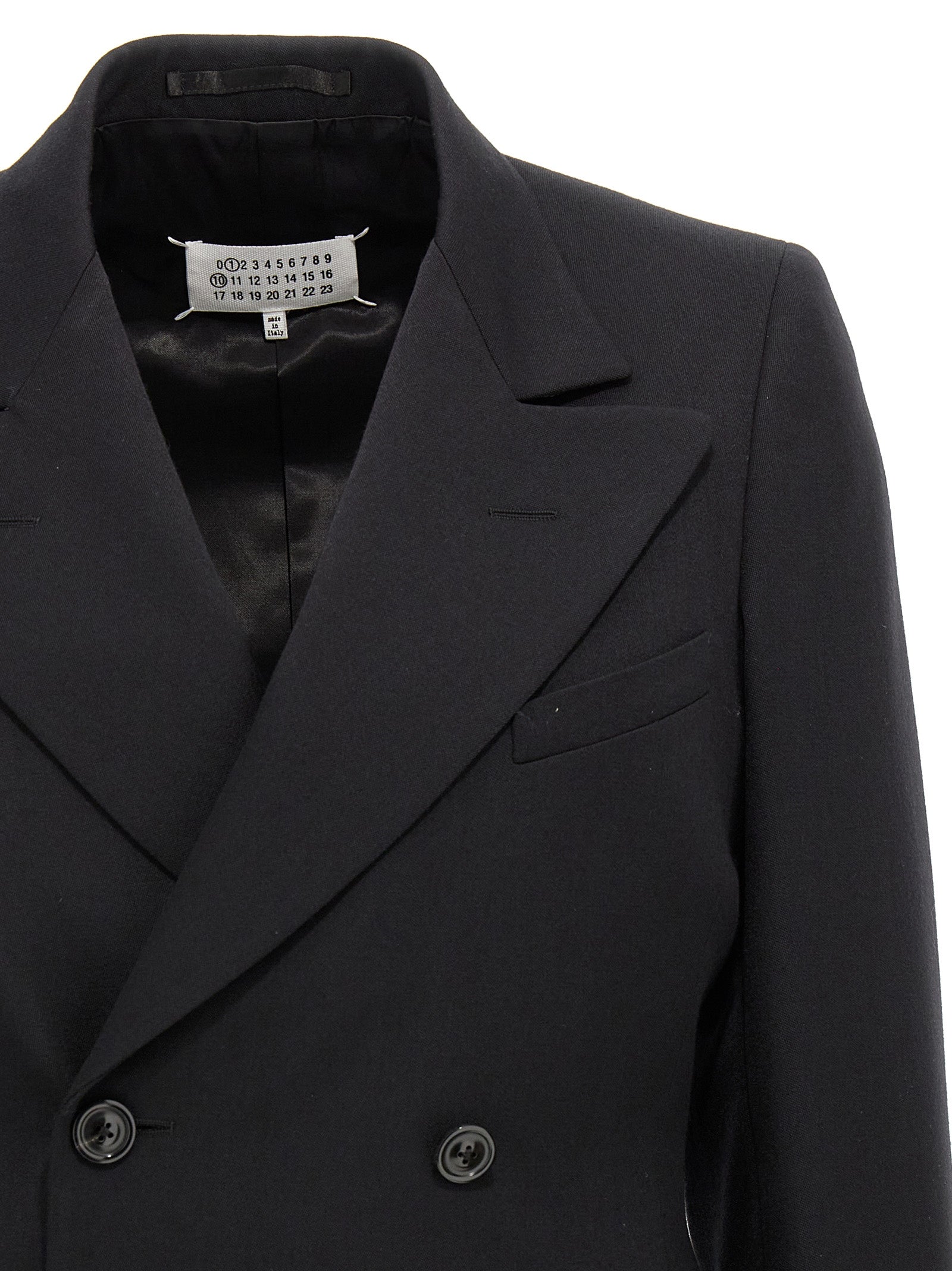 Maison Margiela 100% wool blazer in black — view 3