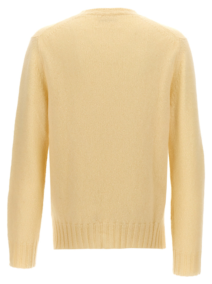 Jil Sander 56% wool sweater in beige — view 2