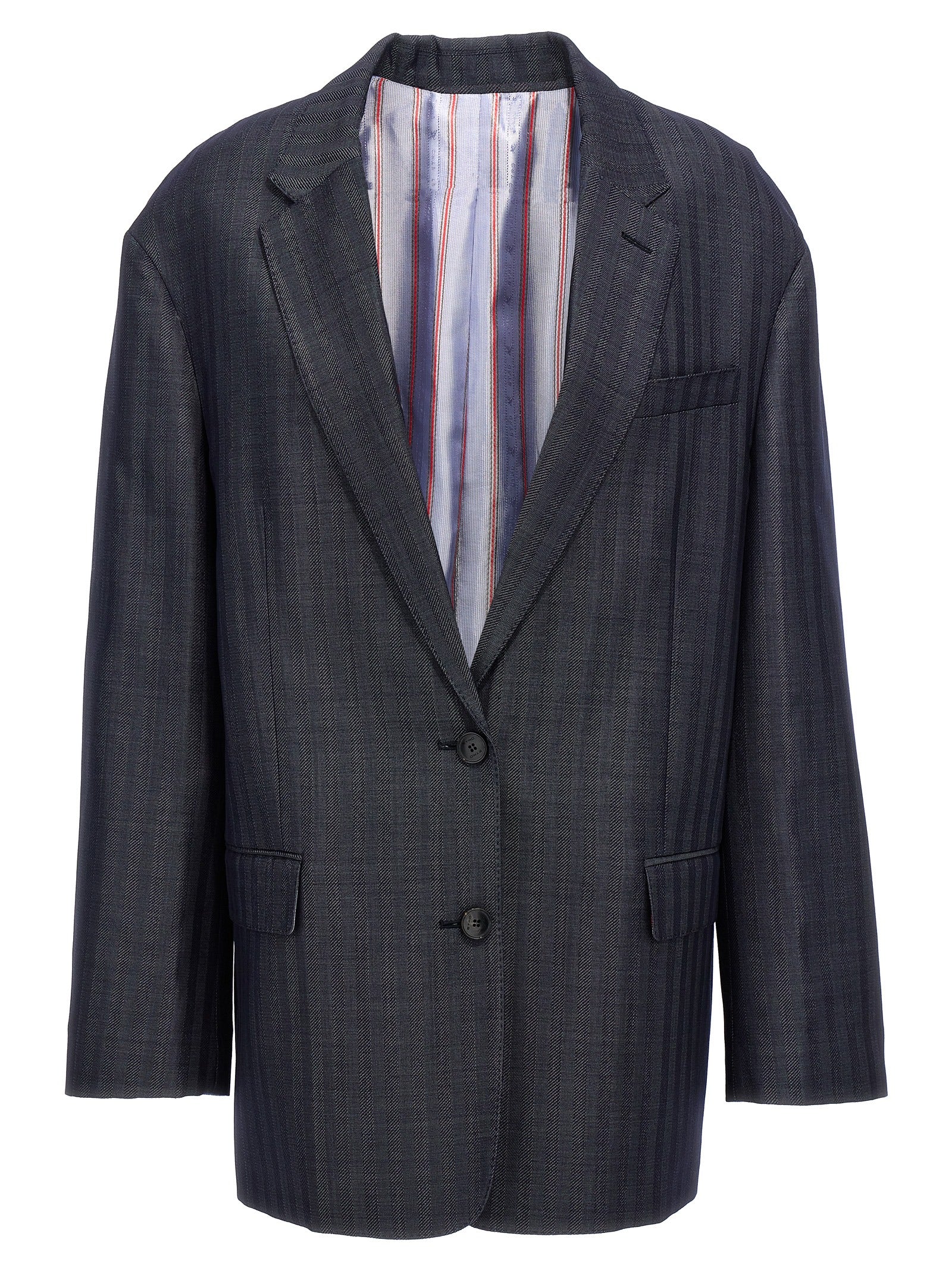 Etro 81% wool blazer in blue