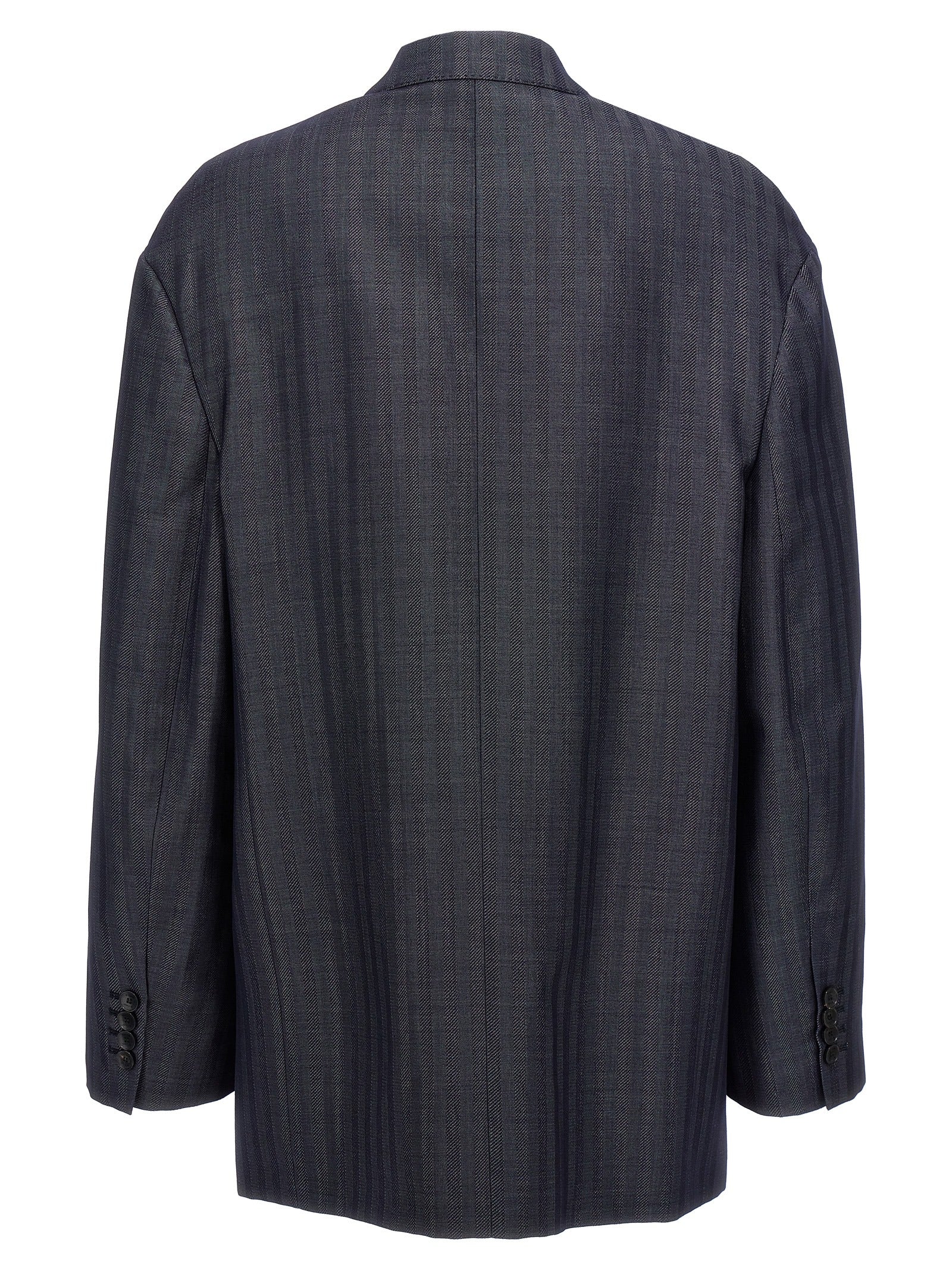 Etro 81% wool blazer in blue — view 2