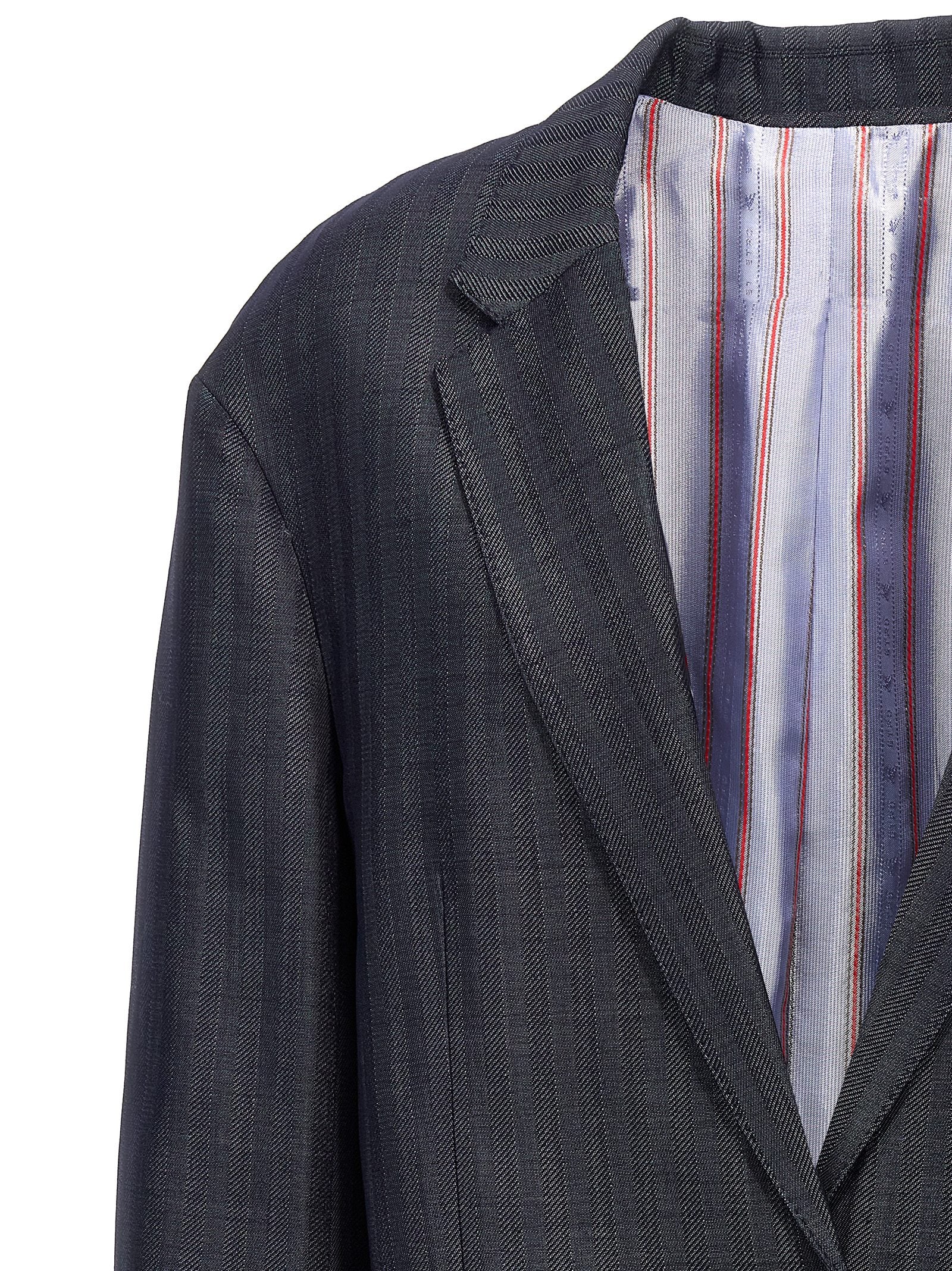 Etro 81% wool blazer in blue — view 3