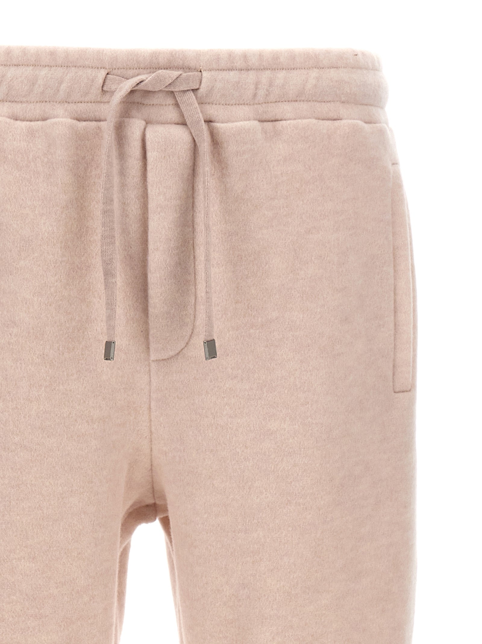 Etro 92% wool joggers in beige — view 3