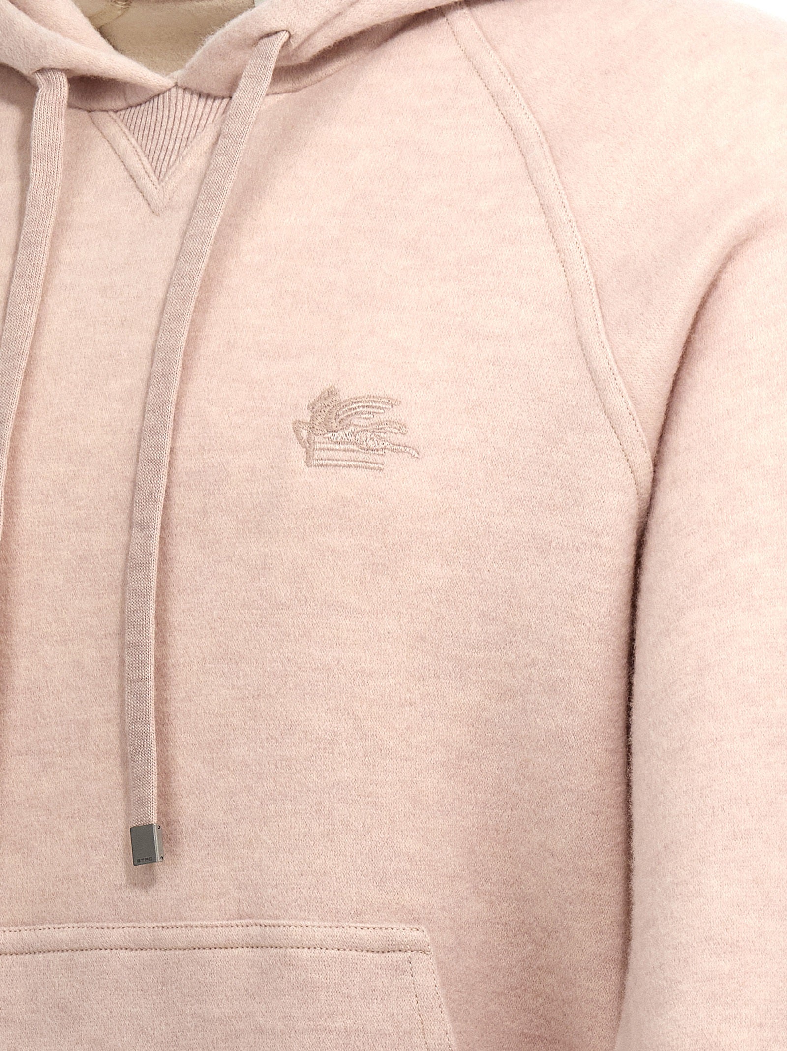 Etro 92% wool hoodie in beige — view 4