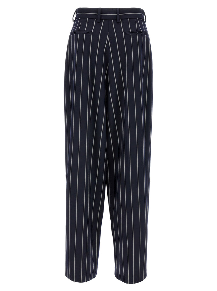 Giuseppe Di Morabito 64% polyester trousers in navy — view 2