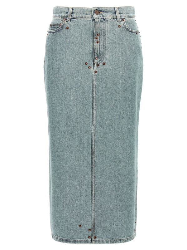 Moschino 100% cotton skirt in blue
