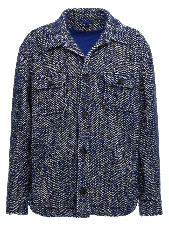 Etro 60% wool jacket in blue