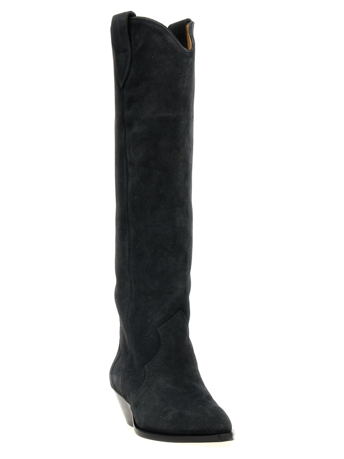 Isabel Marant 100% calfskin leather boot in black — view 2