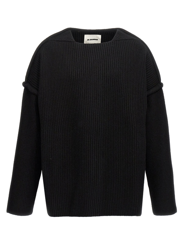 Jil Sander 100% Wool sweater in black