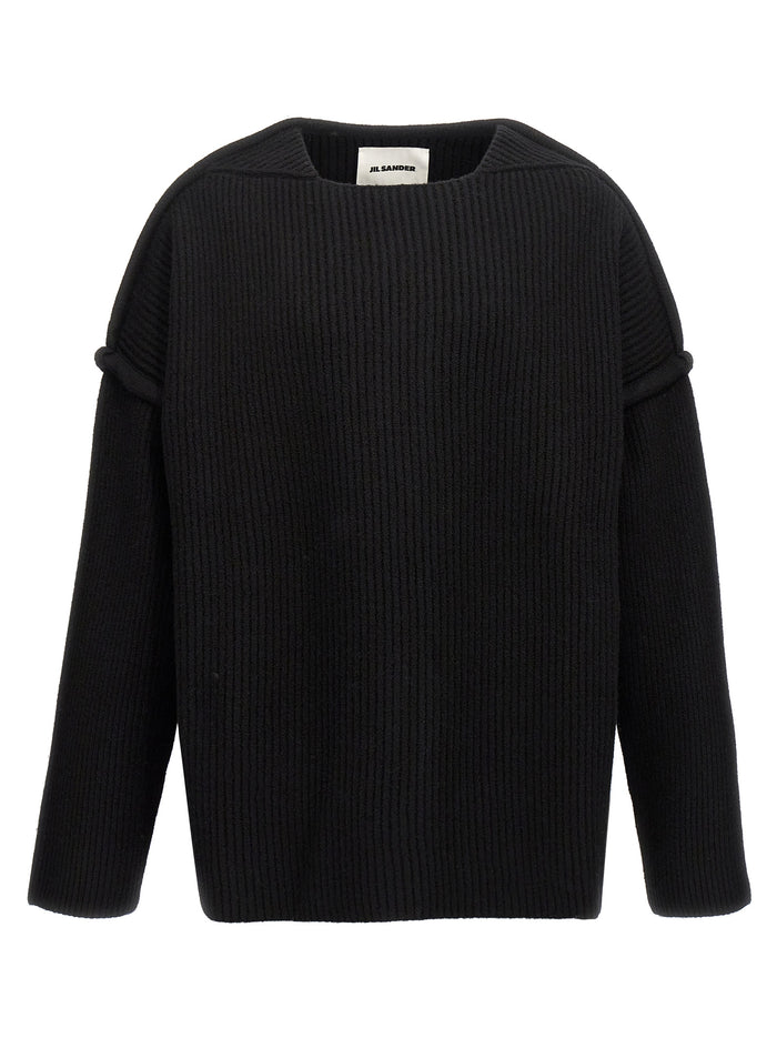 Jil Sander 100% Wool sweater in black