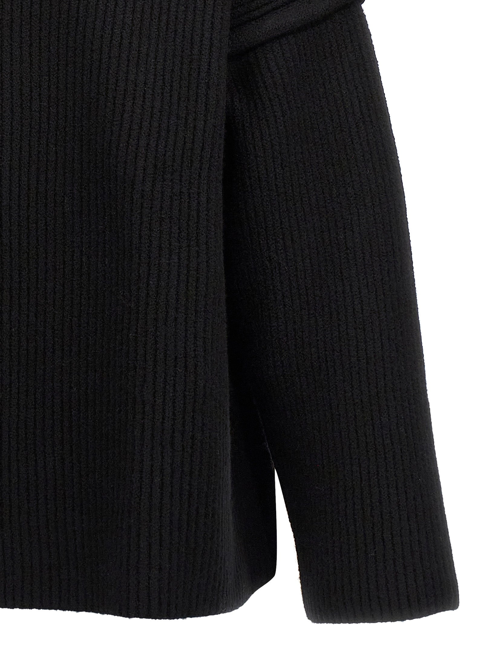 Jil Sander 100% Wool sweater in black — view 4