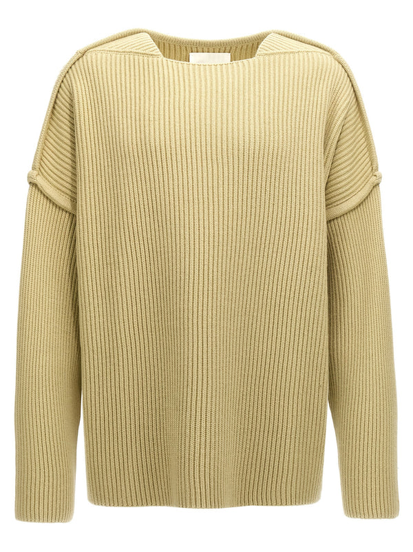 Jil Sander 100% wool sweater in beige