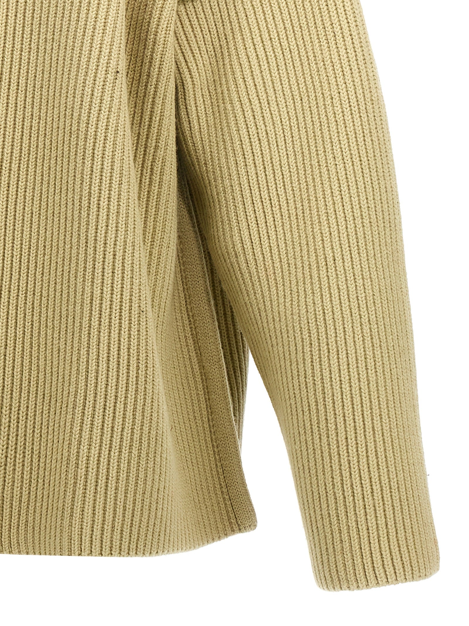 Jil Sander 100% wool sweater in beige — view 4