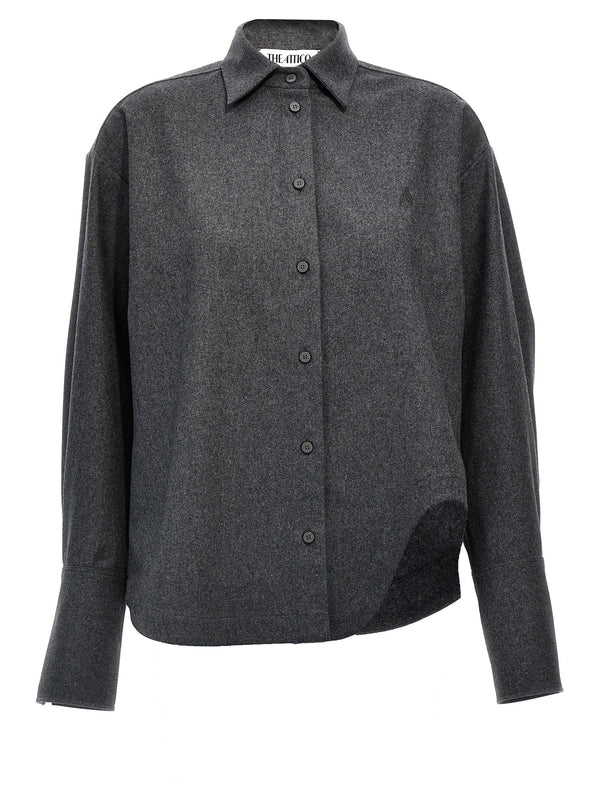 The Attico 70% wool shirt in gray
