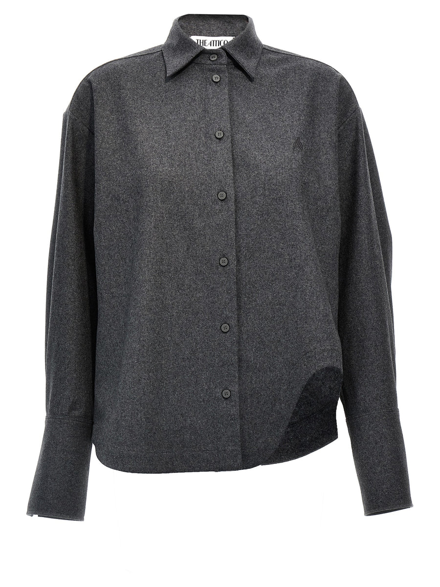 The Attico 70% wool shirt in gray
