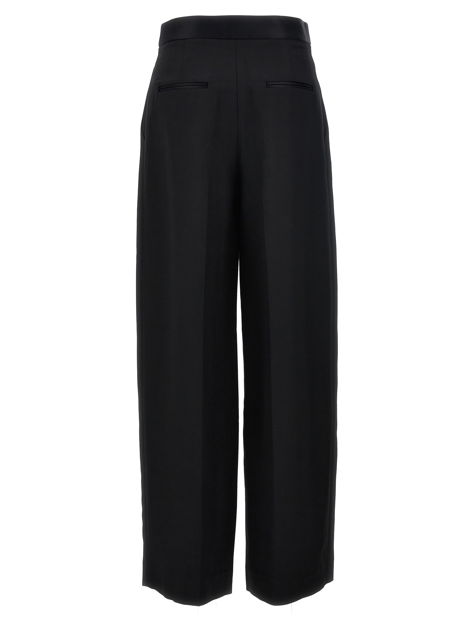 Khaite 75% Viscose trousers in black — view 2