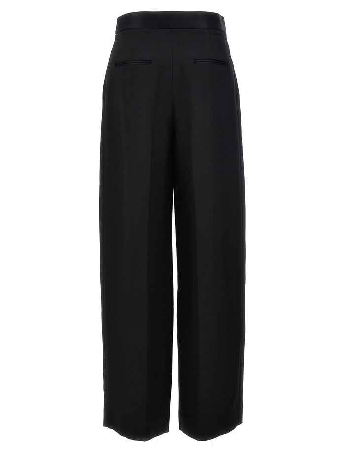 Khaite 75% Viscose trousers in black — view 2