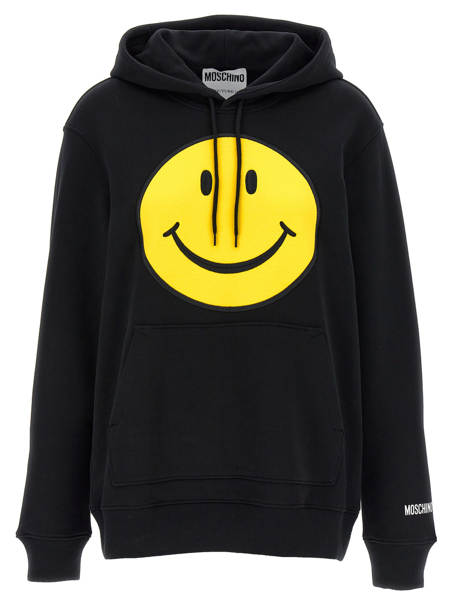 Moschino 100% cotton hoodie in black